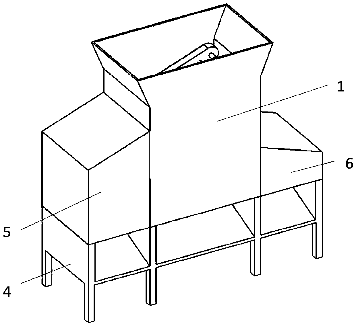 A multi-stage ore screening device