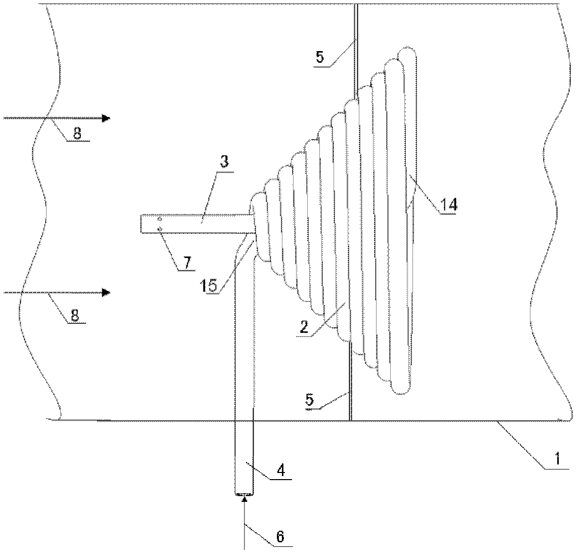 Pre-heating spray-hole type static mixer