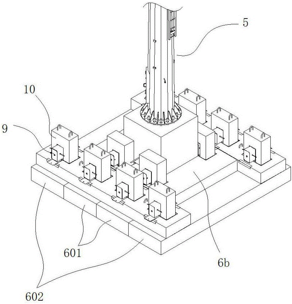 Prefabricated-base communication pole tower