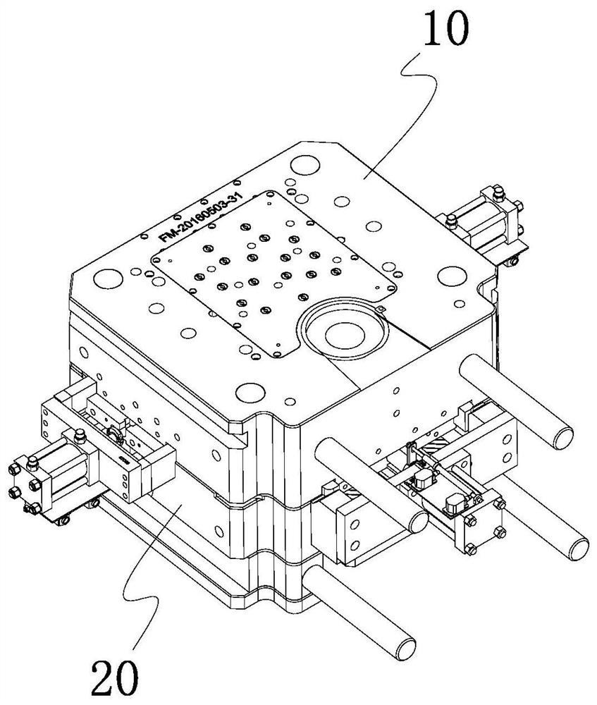 Heat-dissipating bracket forming die for main board of industrial camera