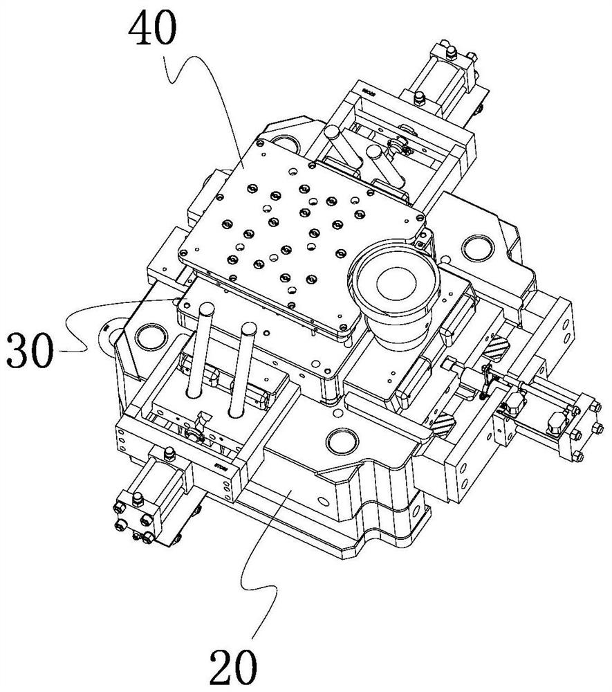 Heat-dissipating bracket forming die for main board of industrial camera