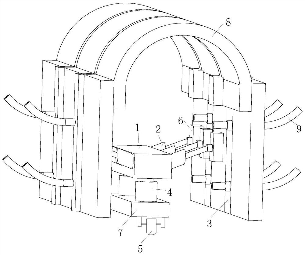 Fixing device for installation of underground pipe gallery and method of use thereof