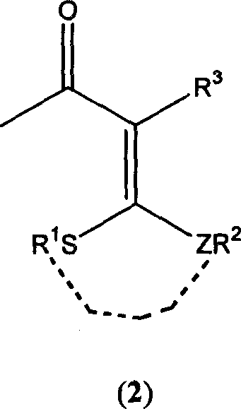 3-halo-1,1-bialkyl sulphide-1,3-butadiene derivatives and synthesis thereof