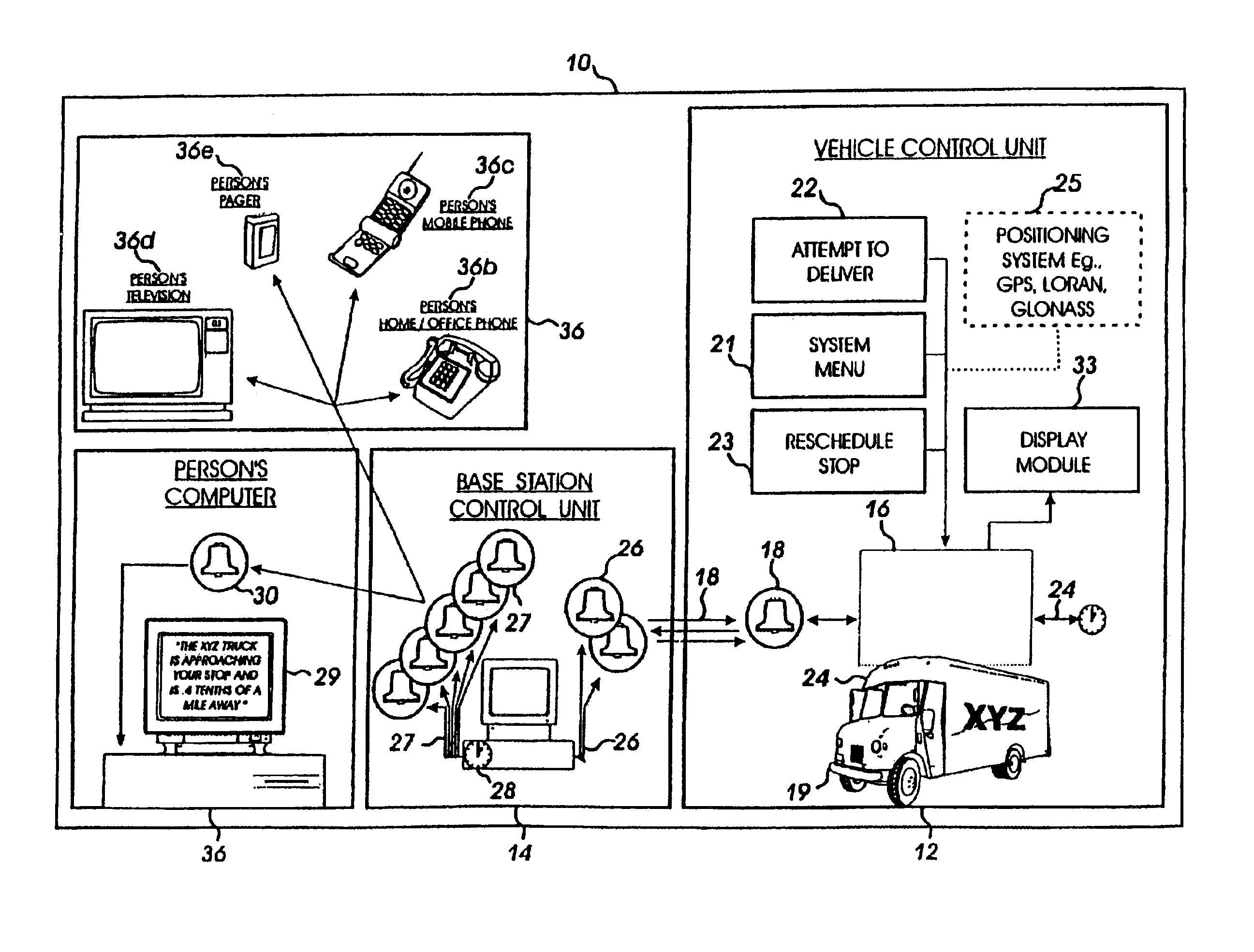 Notification systems and methods with user-definable notifications based upon occurance of events