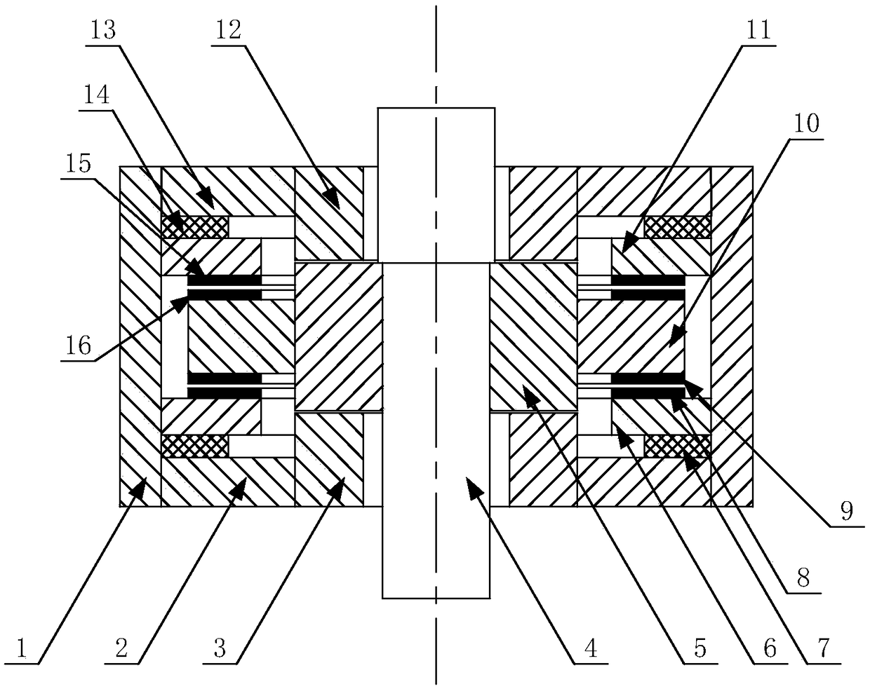 Permanent magnet biased axial magnetic suspension bearing with radial ...