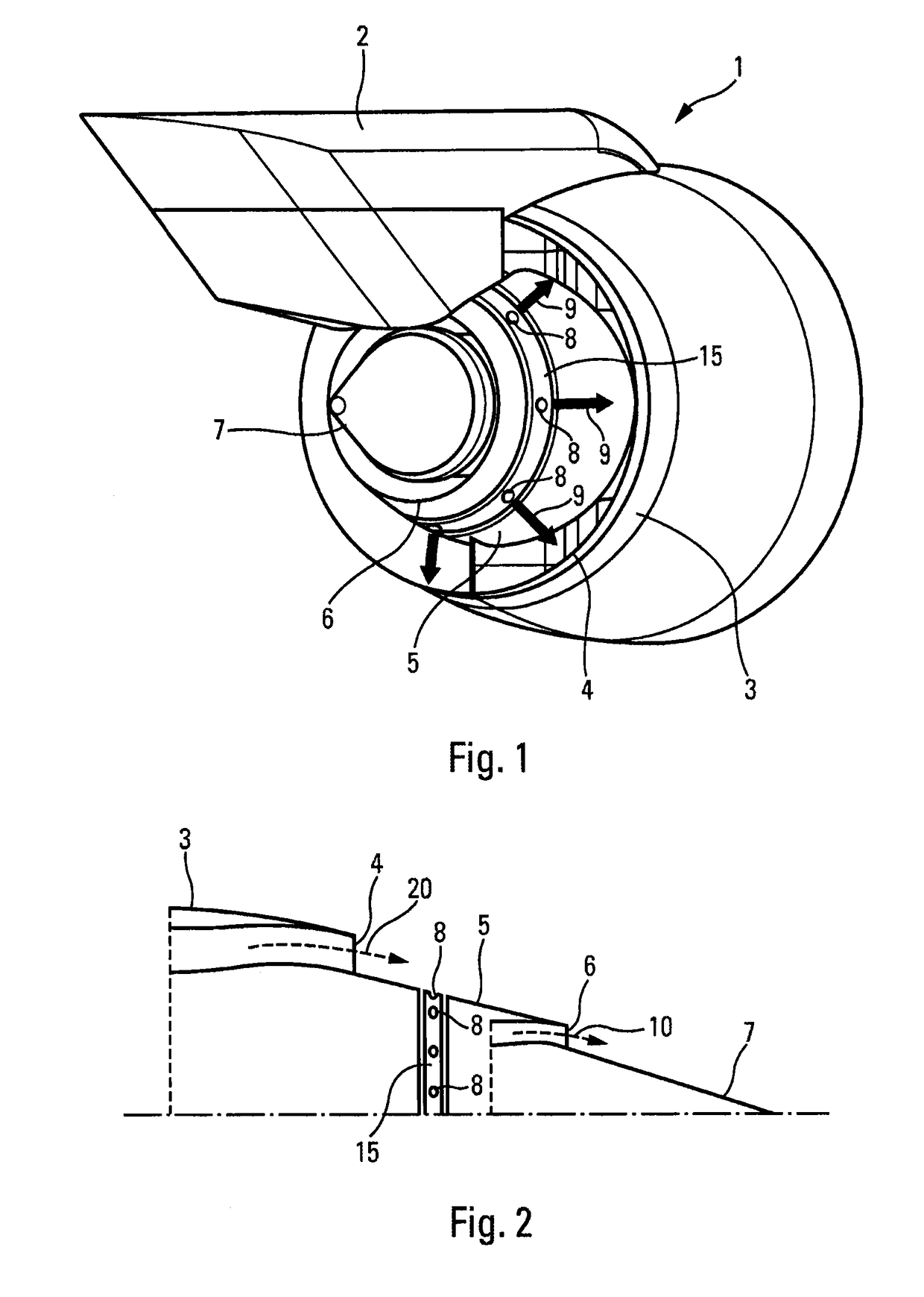 Primary cowl of a turbofan comprising a rotating ring having micro-jets