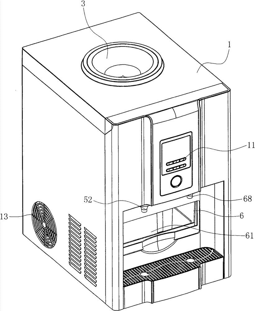 Small drinking and ice making machine