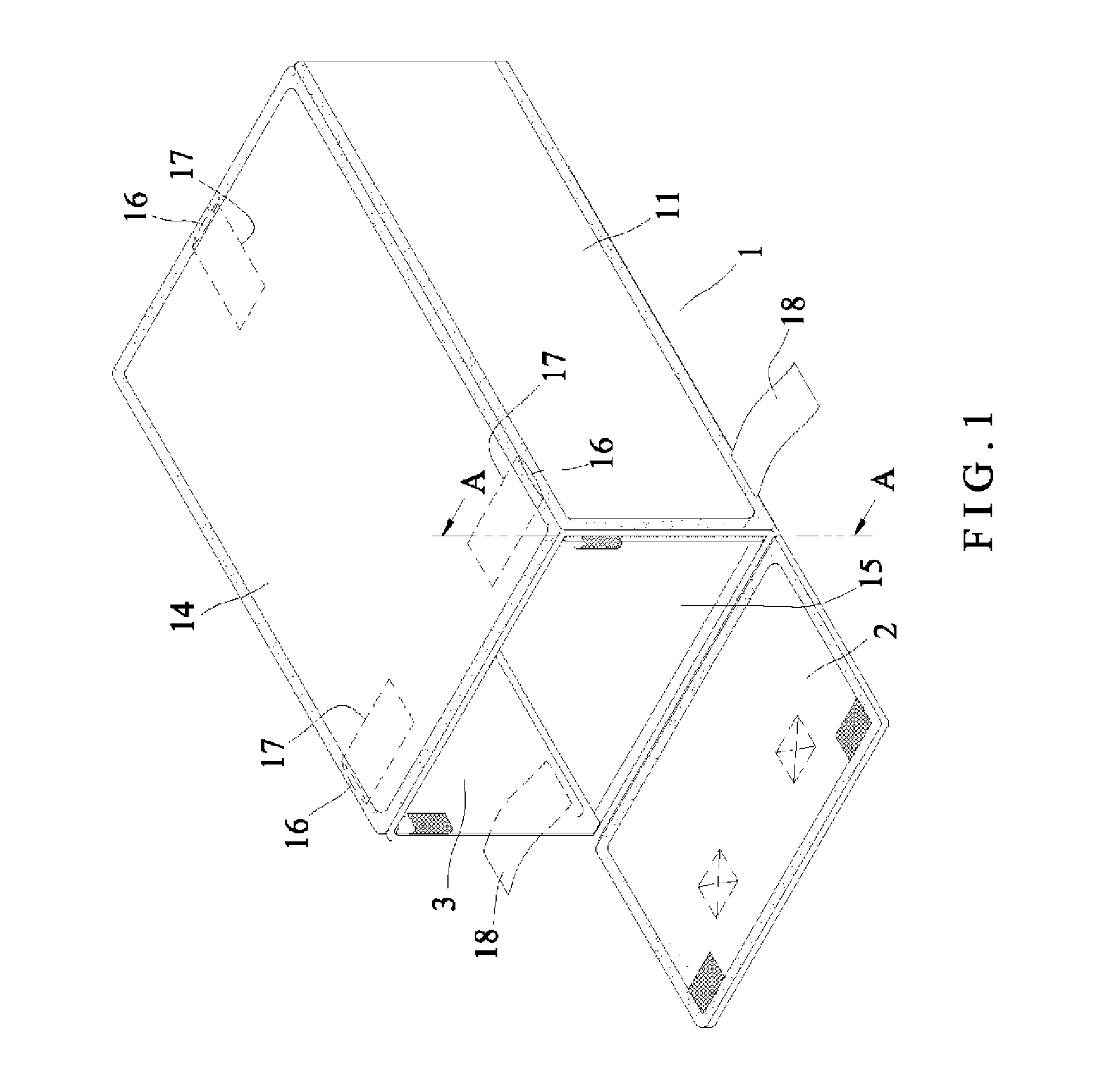 Unit structure of the container