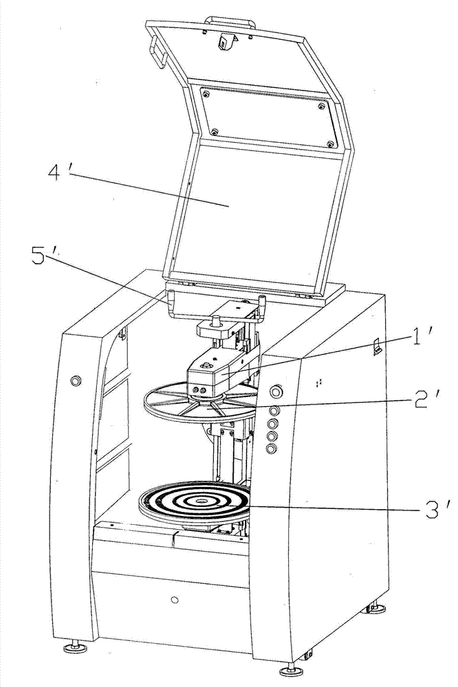 Manual pressing structure for double-rotation paint mixing machine