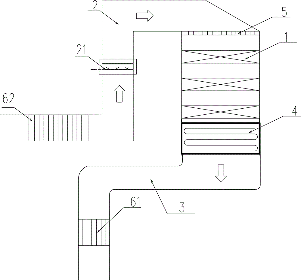 SCR denitration reaction device of coupling coal economizers