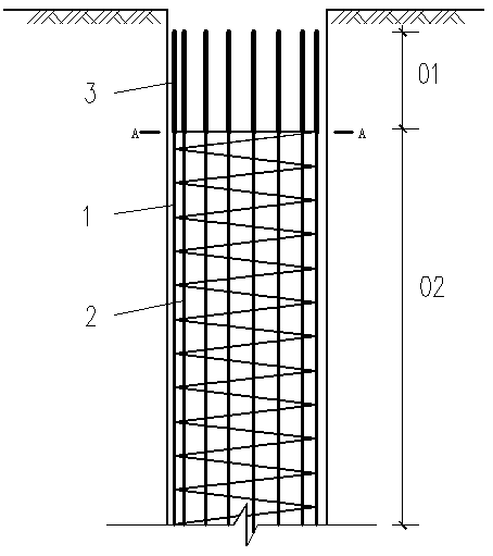 Construction method for cutting pile head anchorage section of pile body