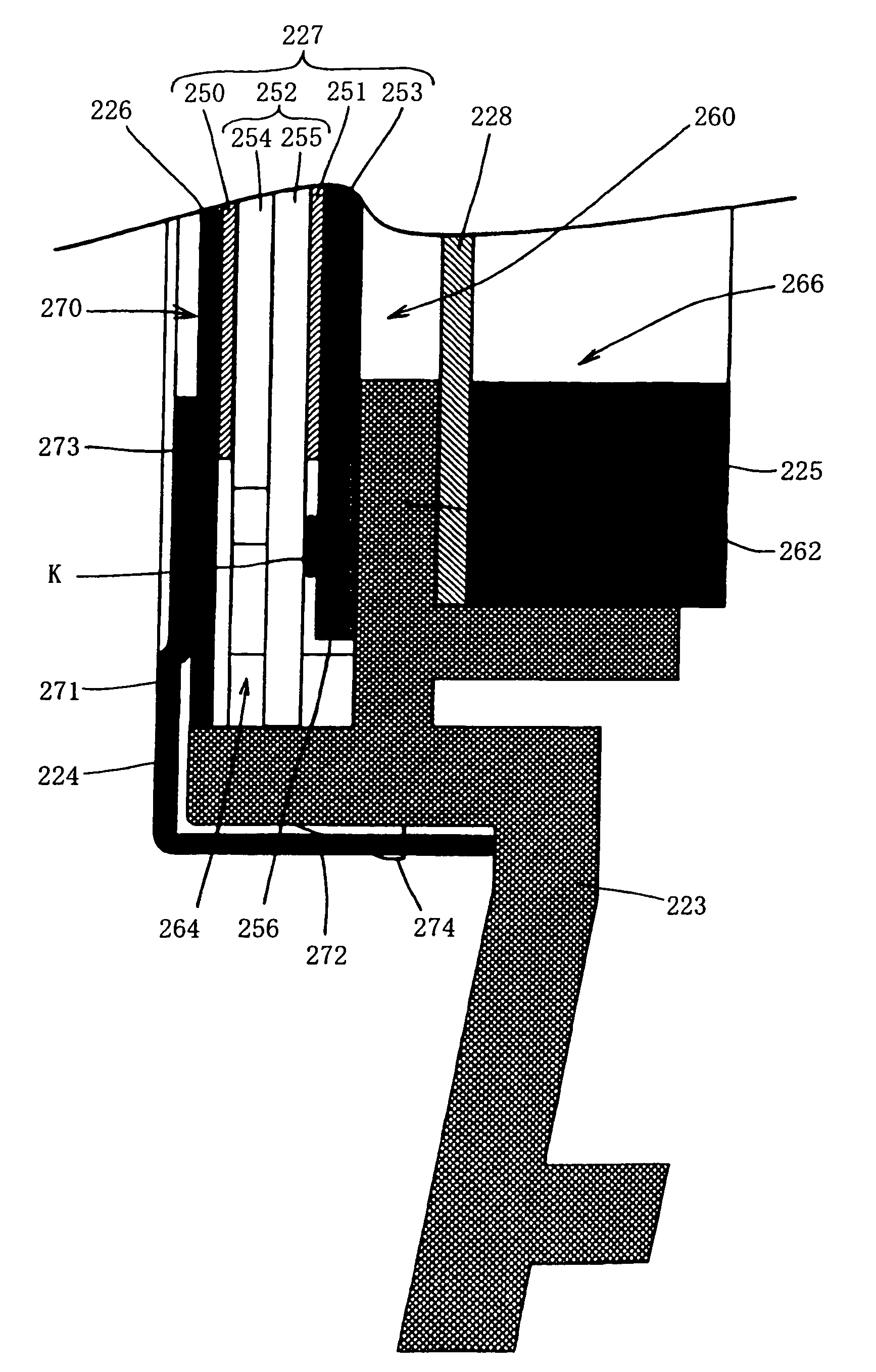 Housing for image display device having liquid crystal display panel and micro-patterned retarder bonded at specific location