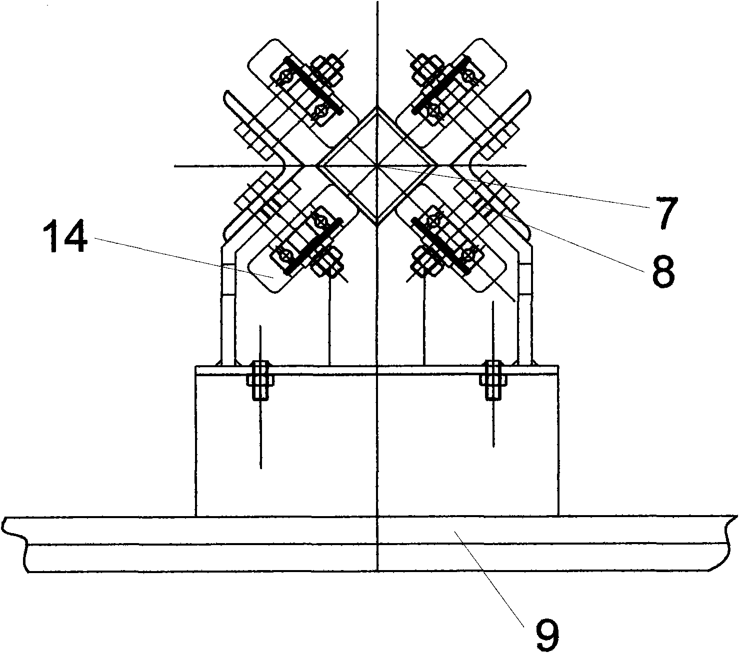 Automatic cleaning device of indirect air cooler for power station