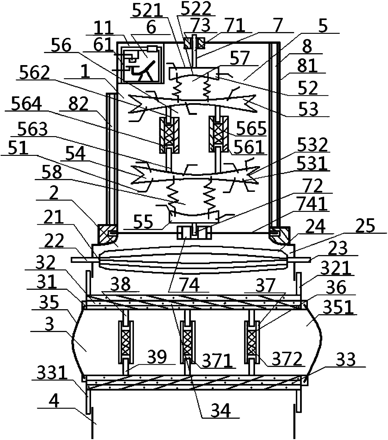 Straw decomposition furnace for fermentation