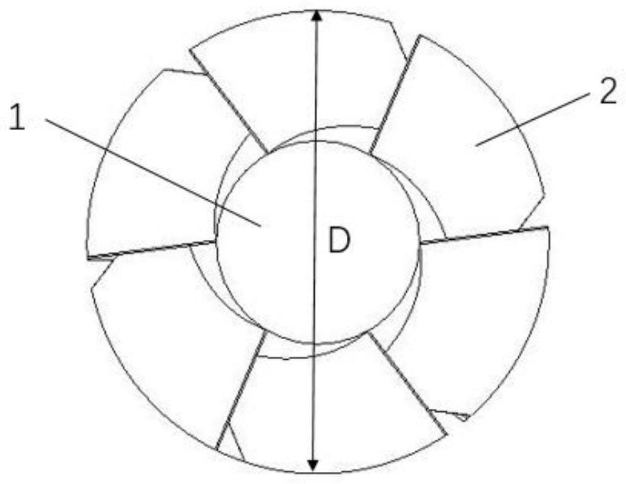A plate-shaped rear guide vane of a diagonal flow fan and its design method