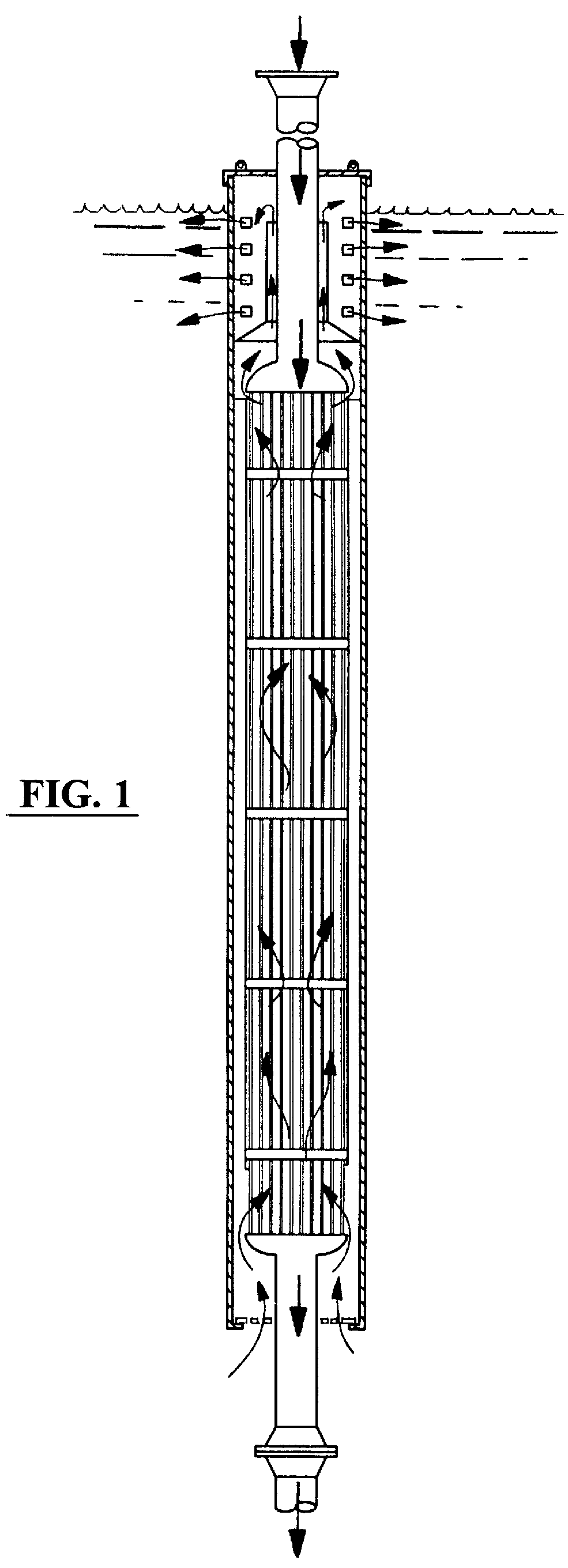 Passive, thermocycling column heat-exchanger system