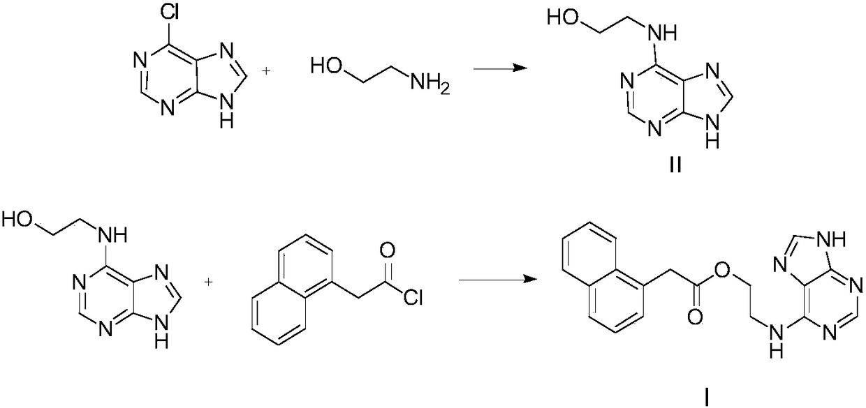 A kind of 6-aminopurine ethylnaphthalene acetate compound and its application as plant growth regulator