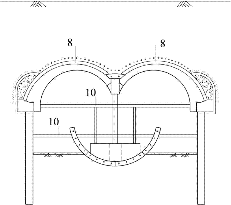 Method for building subway station by expansively digging large-diameter shield tunnel