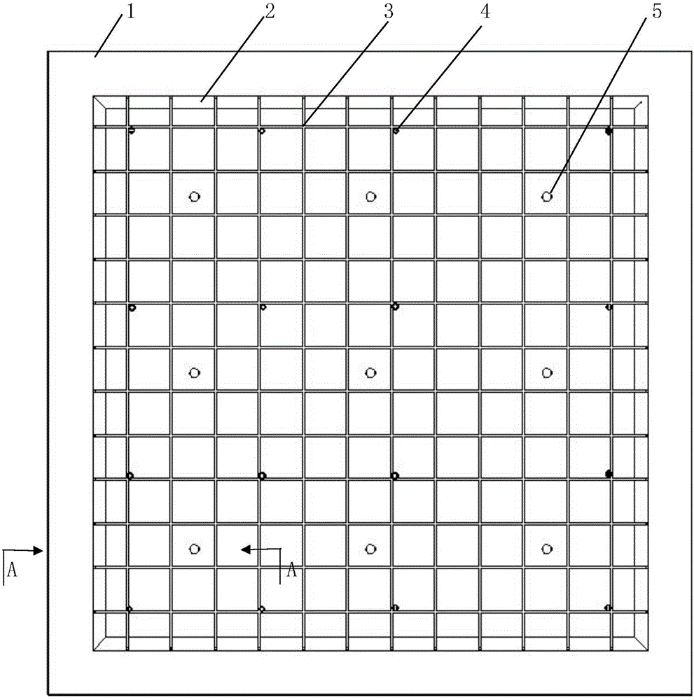 Construction method of stilling pool base slab reinforcing structure