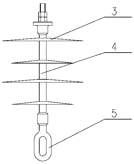 Wind-vibration-resistant fixed suspension insulator string and working method thereof