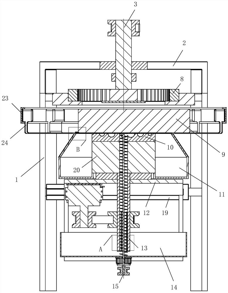 Disc-type silicon carbide shaping machine based on planetary gear train