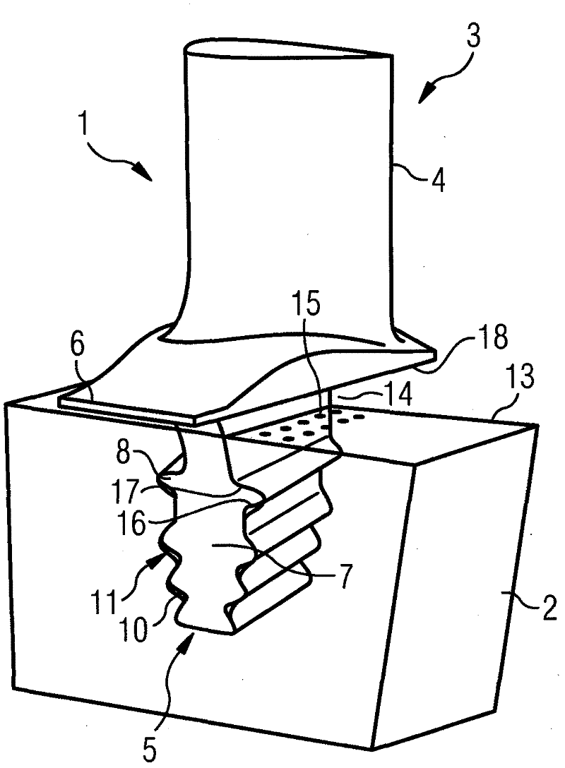 Axial turbomachine rotor having blade cooling