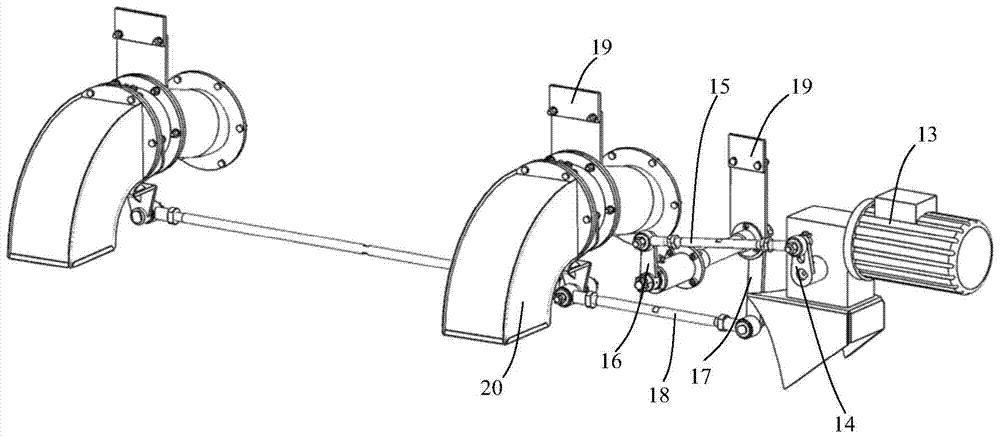 A control system with multiple sets of left and right swing mechanisms and two sets of front and rear swing mechanisms