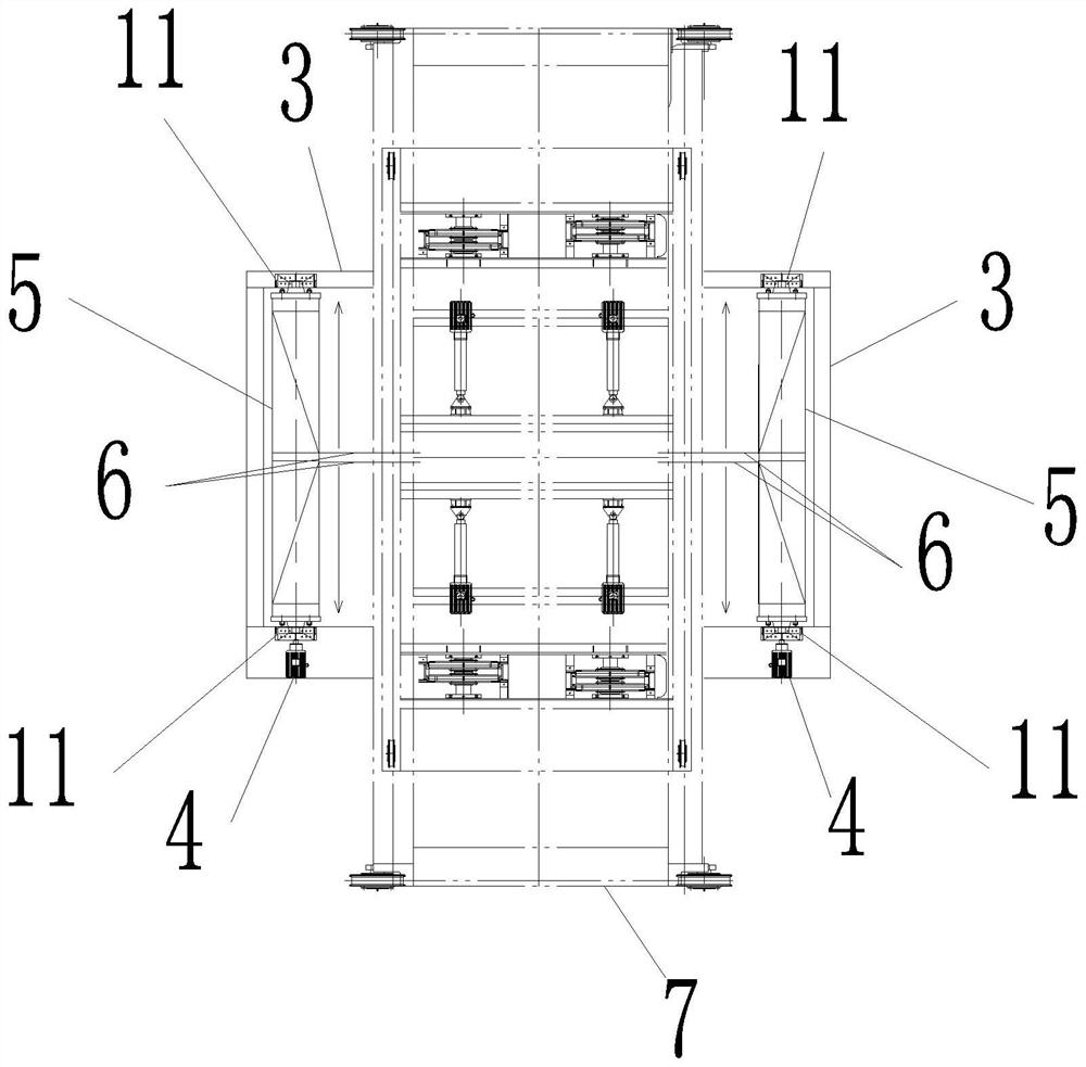 Lifting appliance swing preventing system for crossing type double-trolley quay crane