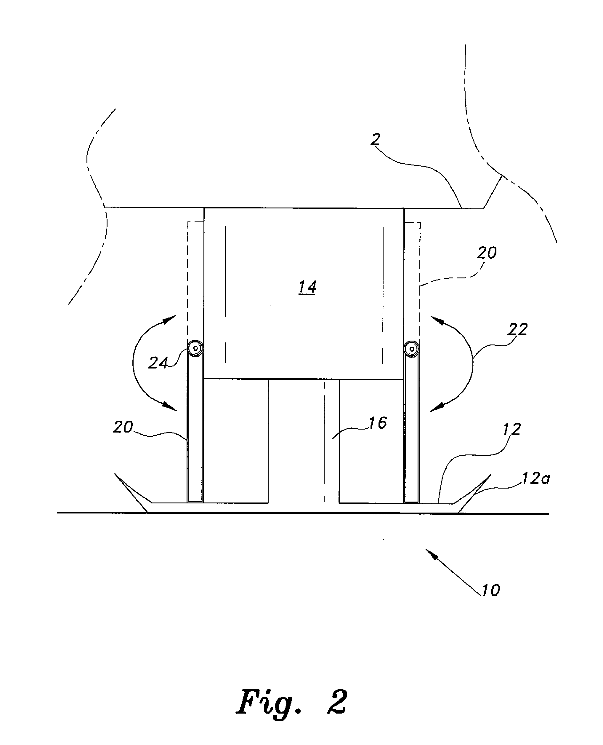 Vehicle with integral tire jacks