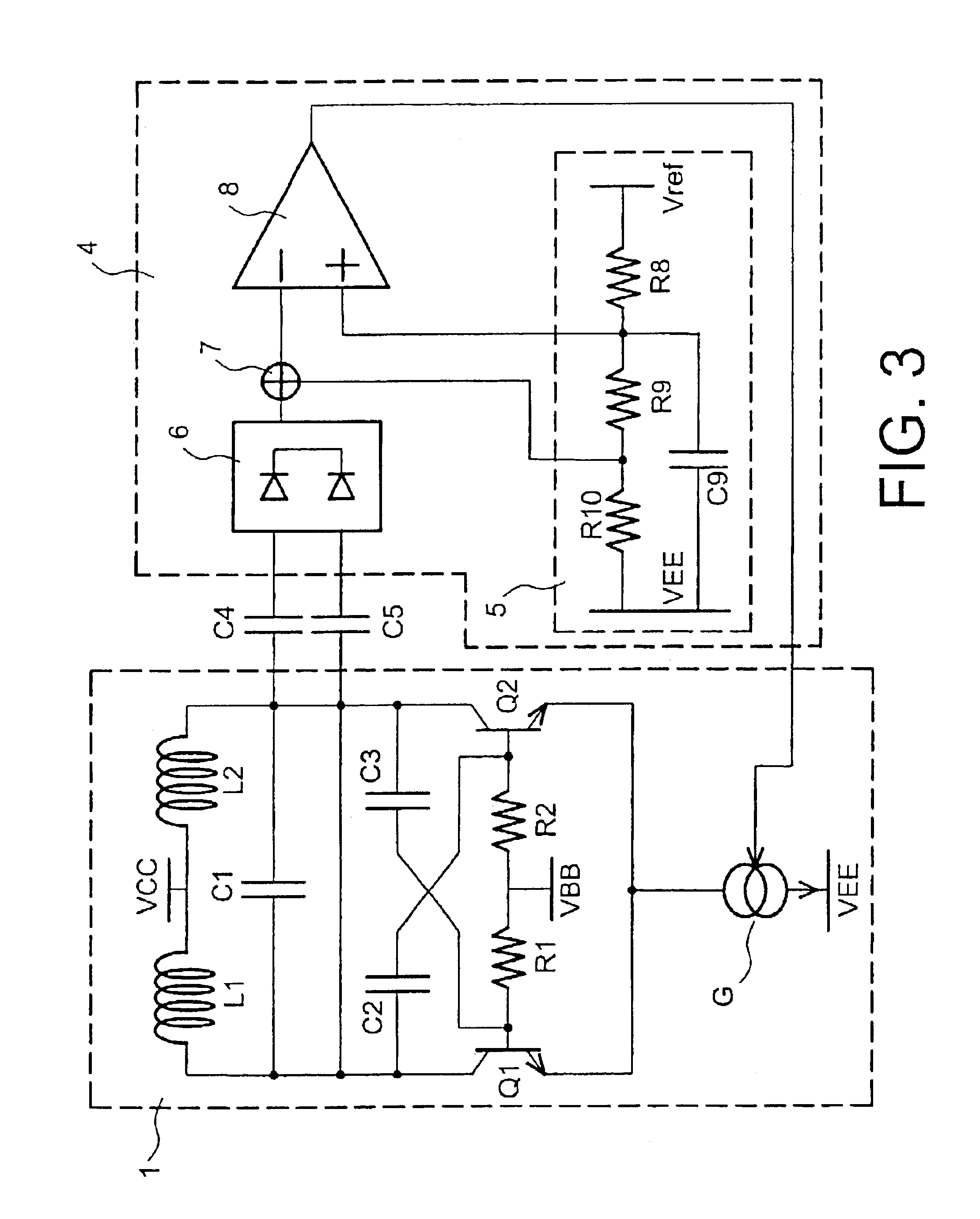 Amplitude control device for electrical oscillator and electrical oscillator comprising such a device
