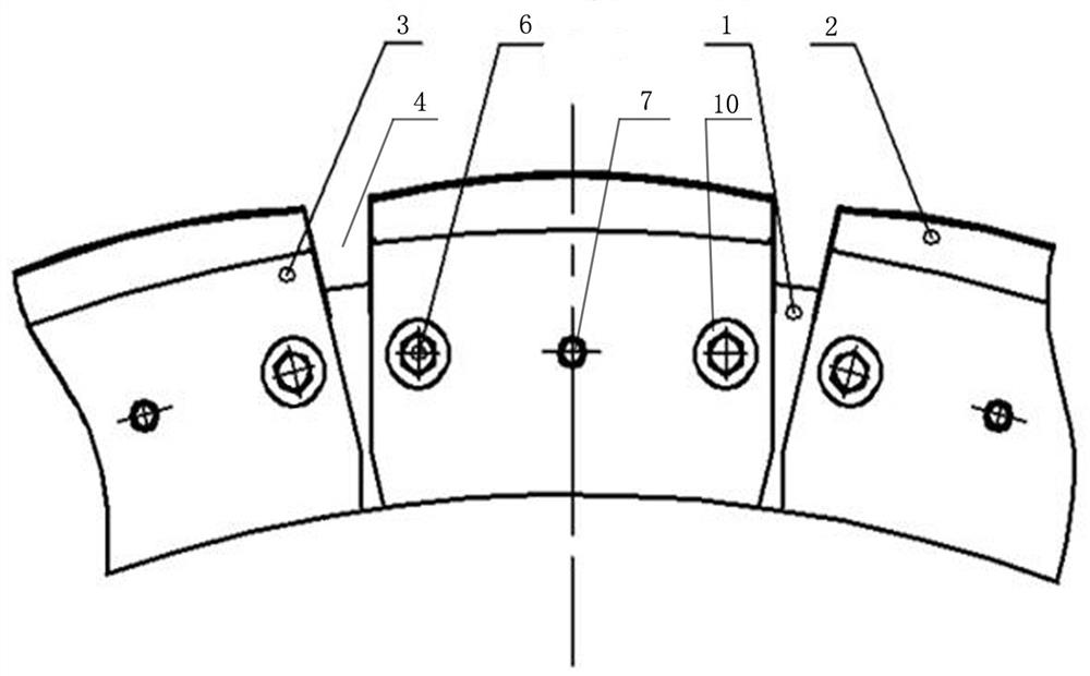 A rotor structure with split pressing plate