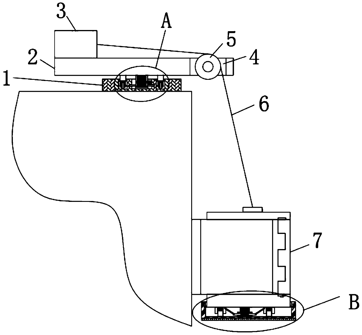 High-stability protection device for high-rise building construction