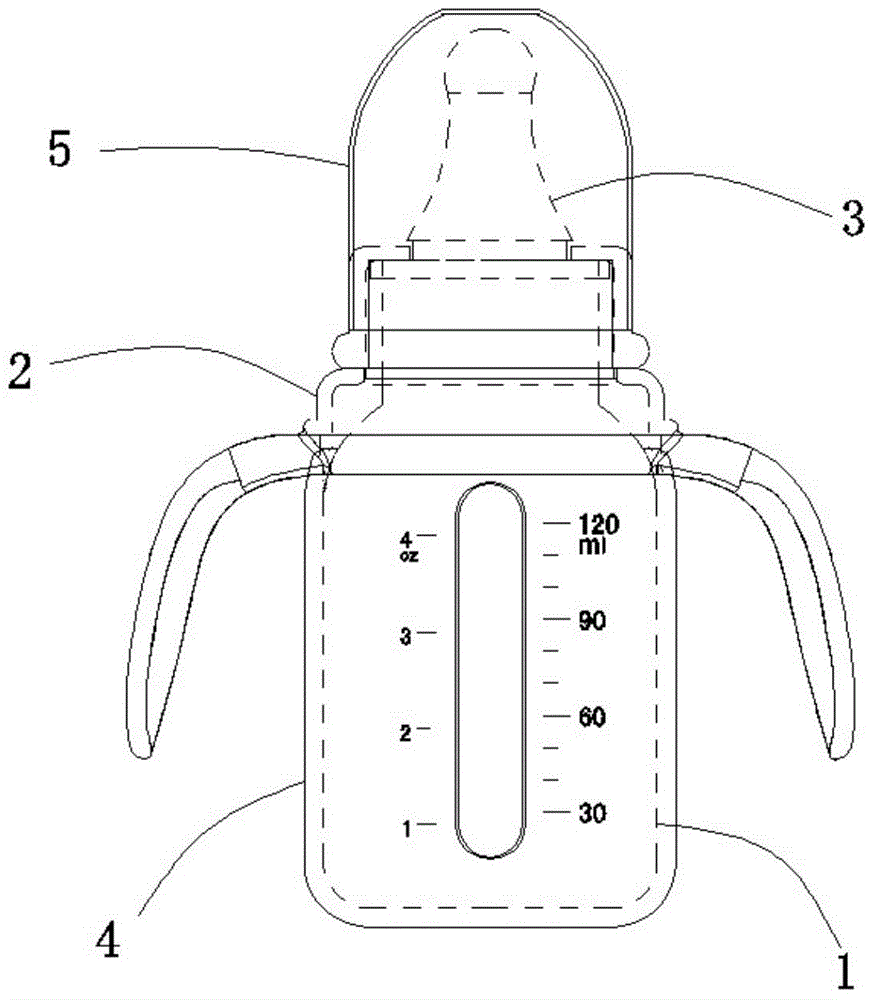 Breakage-resistant explosion-proof milk bottle