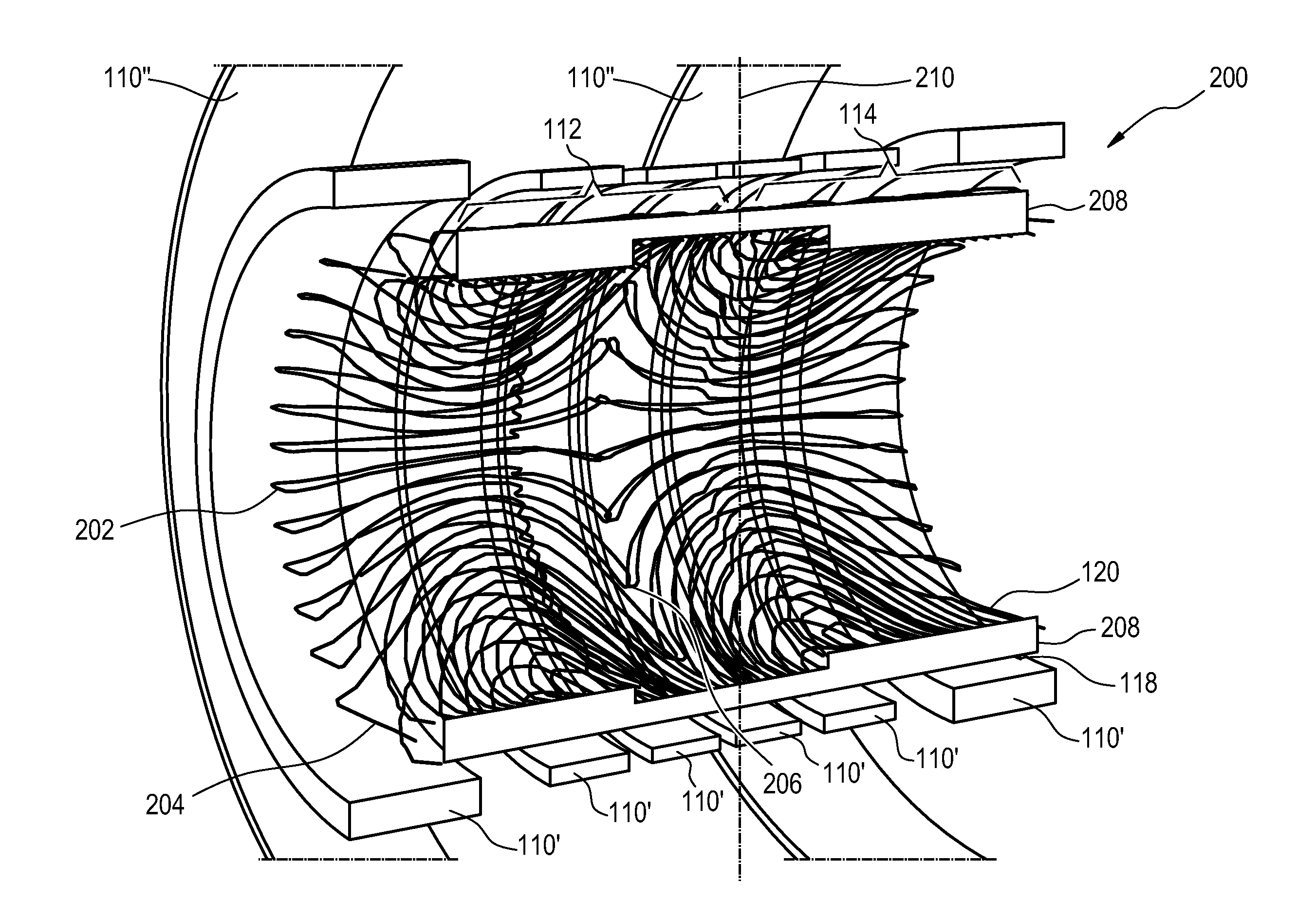 Magnetic resonance imaging gradient coil, magnet assembly, and system