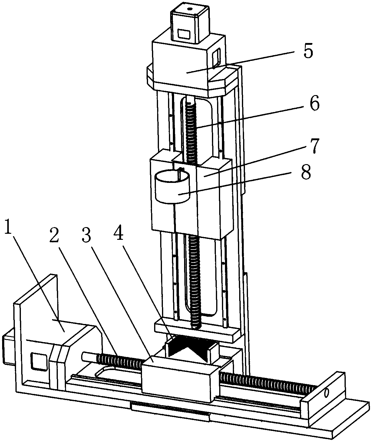 Sliding table type emissivity testing device