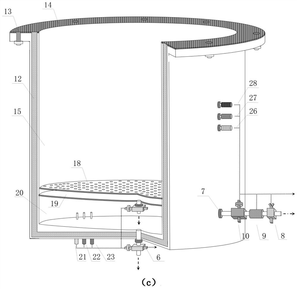 Experimental device and method for simulating in-situ fluidized mining of deep metal mines