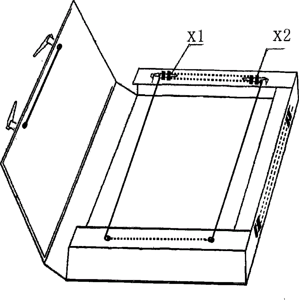 File box with buckles with six bands