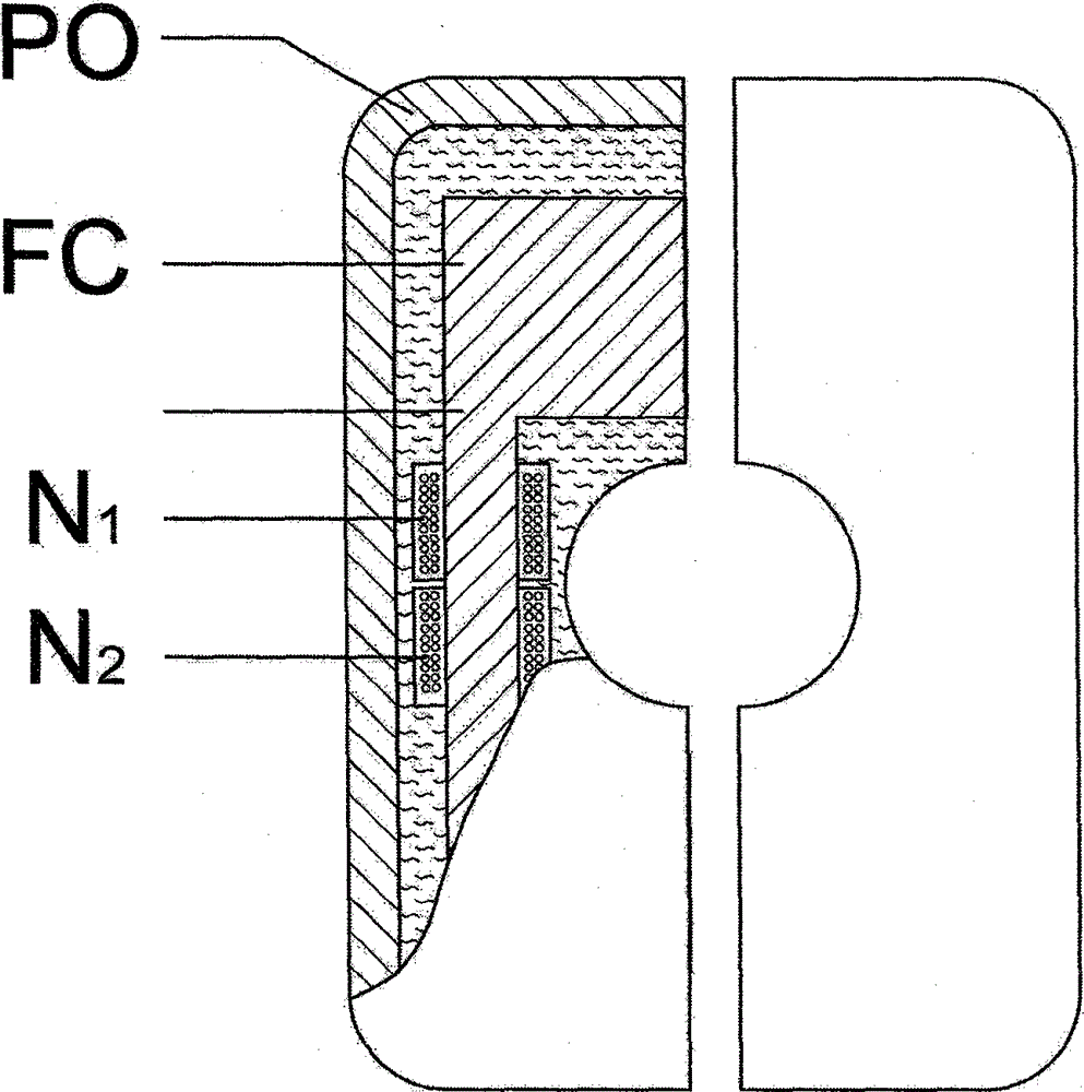 Measuring method and device of pulse width detection type magnetic modulation direct current