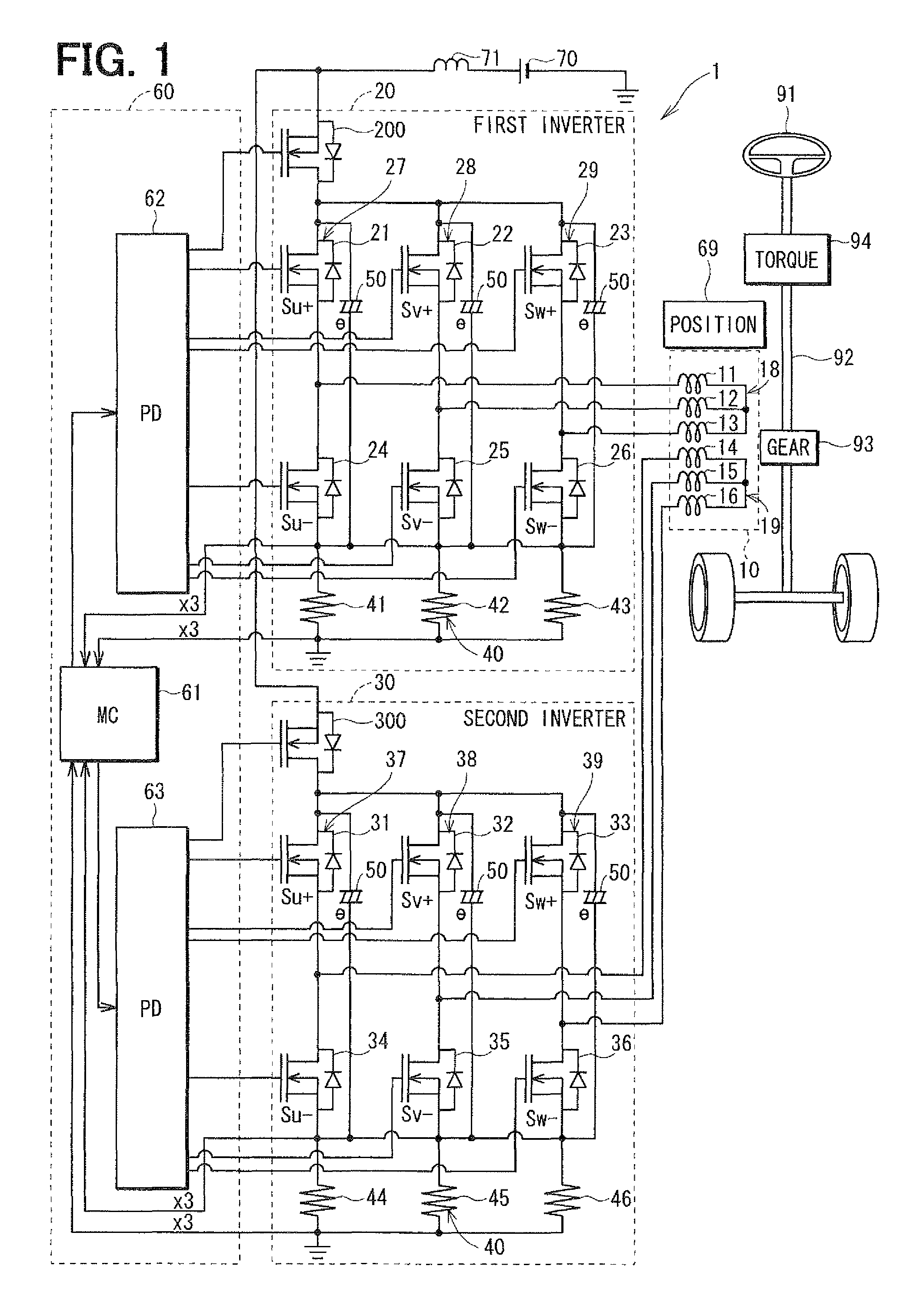 Multi-phase rotary machine control apparatus and electric power steering system using the same