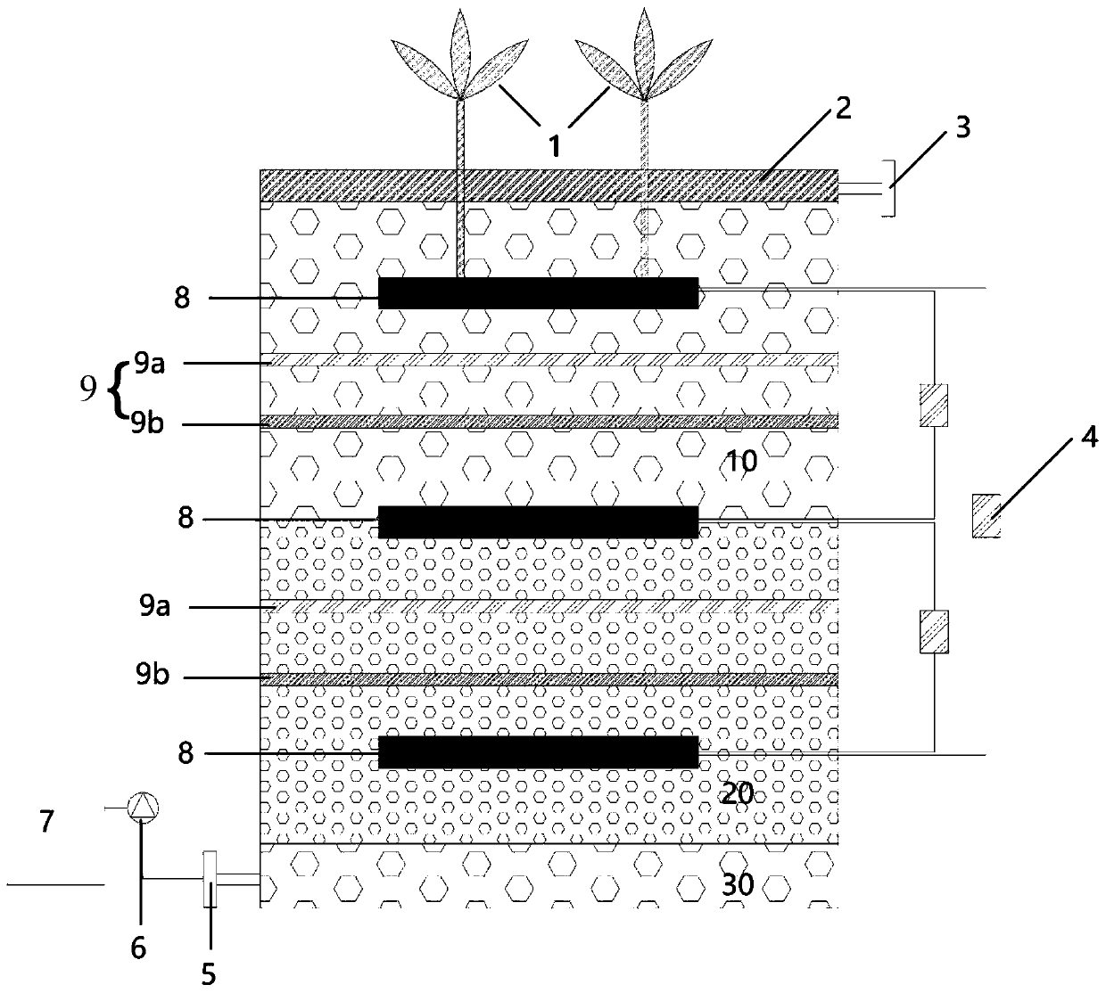 Integrated microbial desalination battery-artificial wetland device