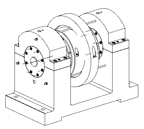 Radial sliding bearing test bed with elastic support