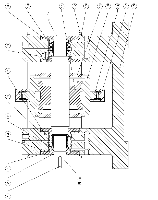 Radial sliding bearing test bed with elastic support