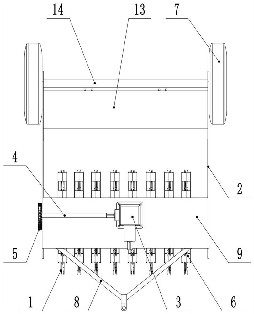 Telescopic cotton stalk pulling device and pulling method