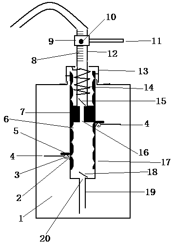 A quantitative liquid taker with stirring function