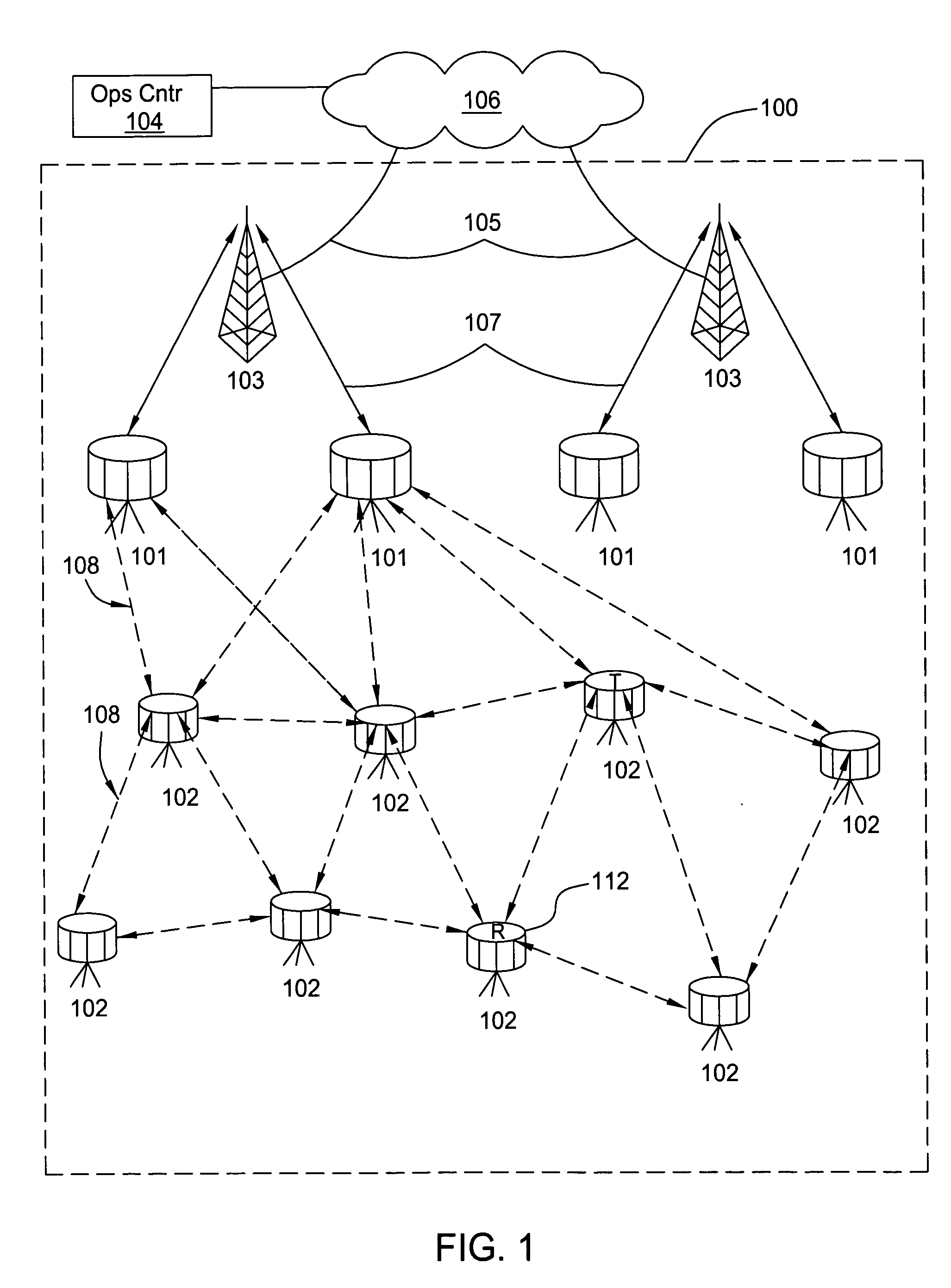 Communication protocol for a wireless mesh architecture
