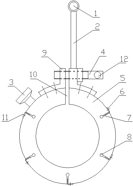 Heating ring with diameter capable of being adjusted in fine mode