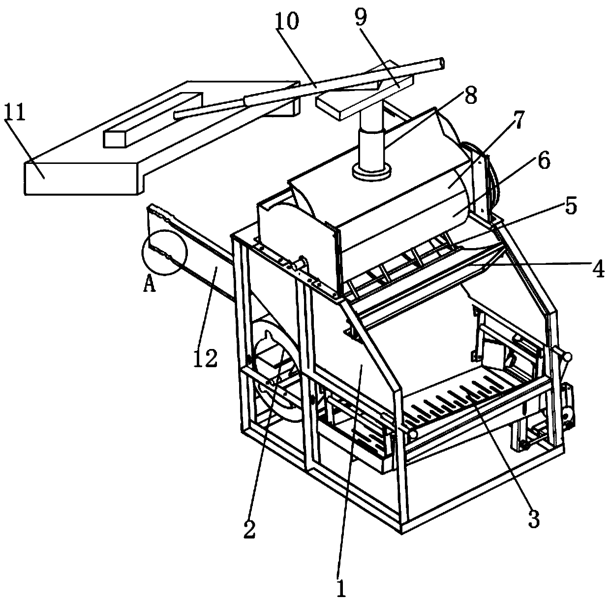 Alloy smelting furnace slag removing device and use method thereof