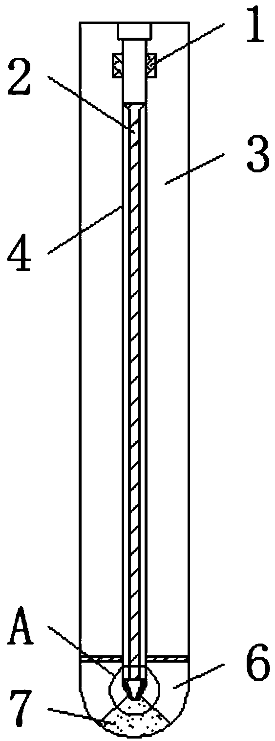 Stopper rod with capability of efficiently blowing argon and function of removing flocculates