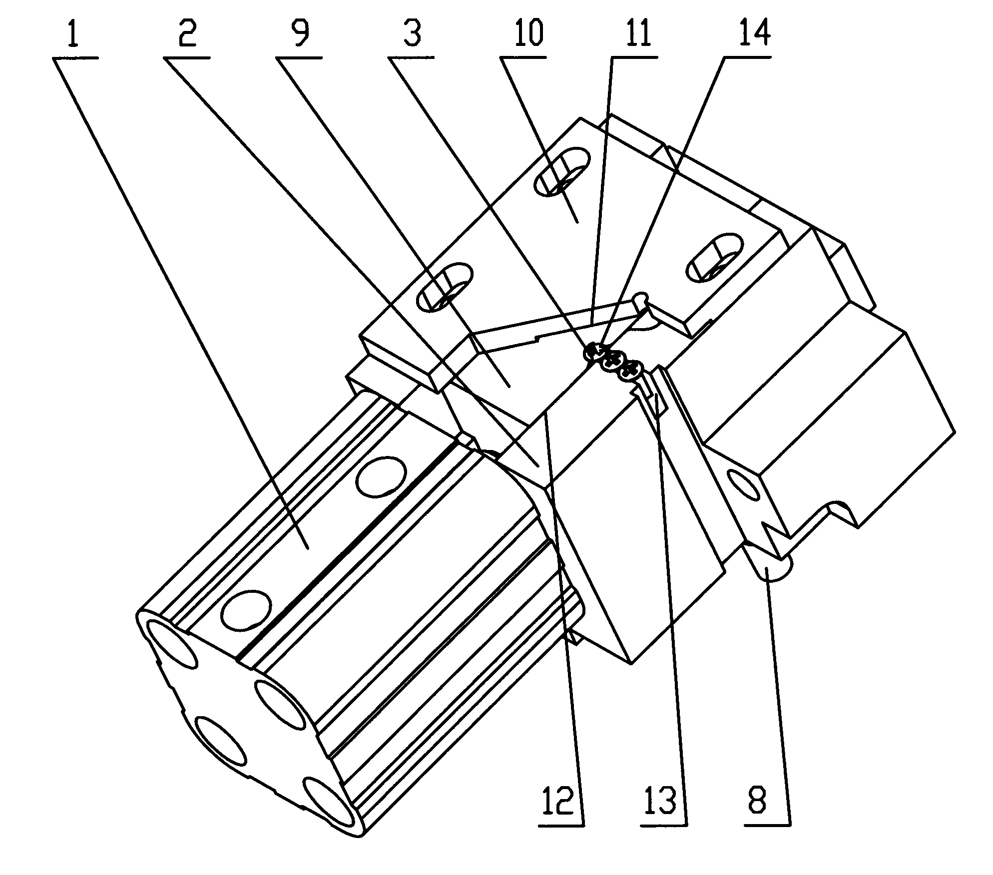 Bevel wedge type screw distributing mechanism