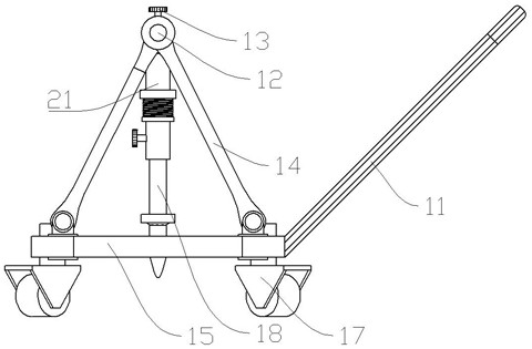 A hand-push positioning and drilling trolley for rock and soil drilling